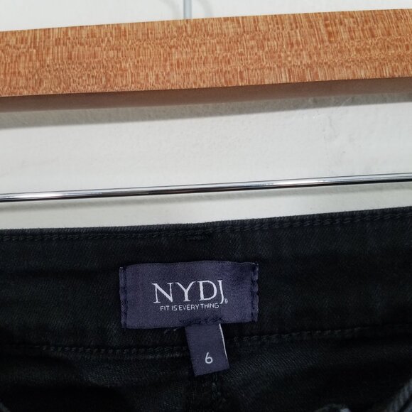 NYDJ Lift x Tuck Marilyn Straight Stretch Jeans Black Size 6 - Picture 3 of 9